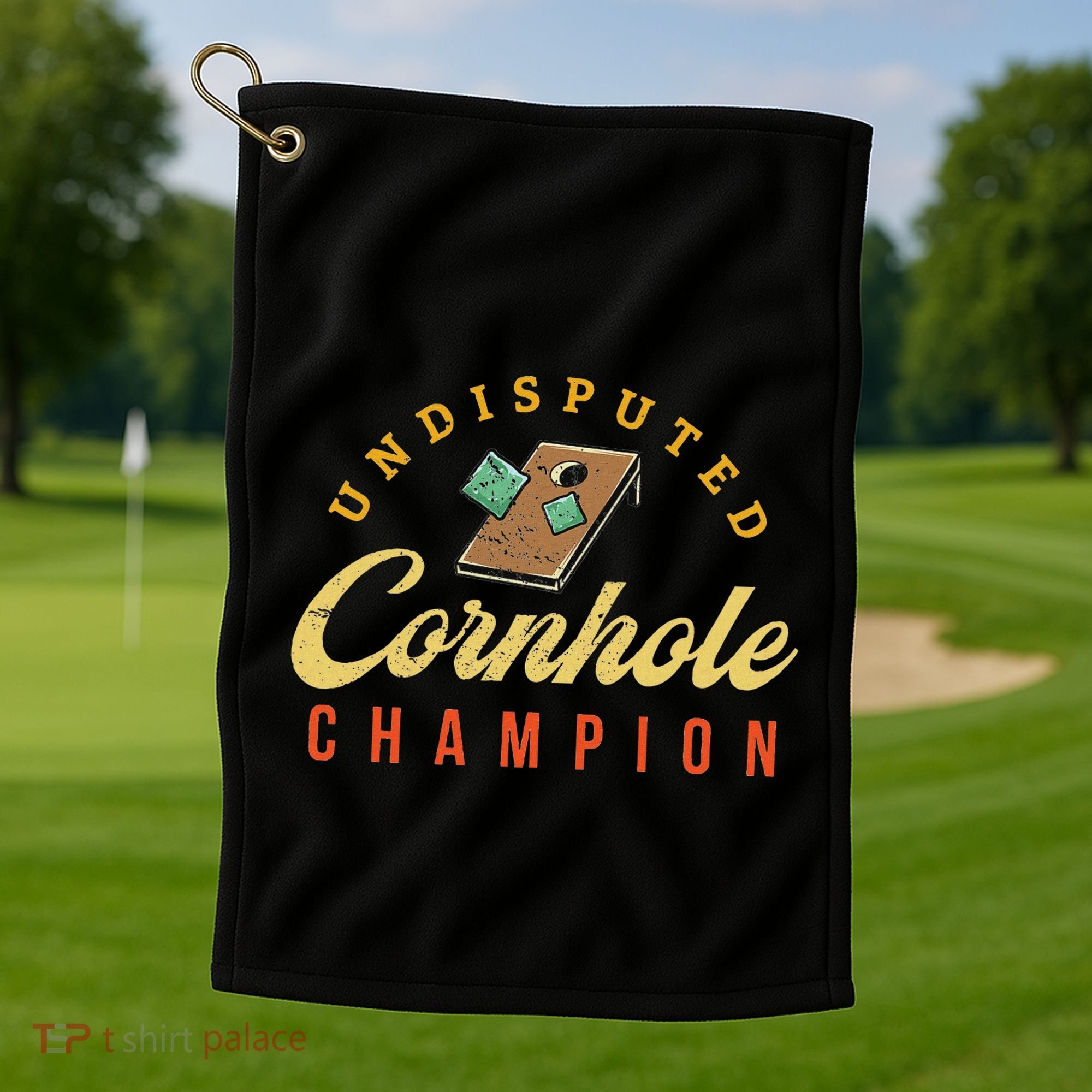 Tournament Win Cornhole Champion Corn Hole Champ Toss Game Golf Towel