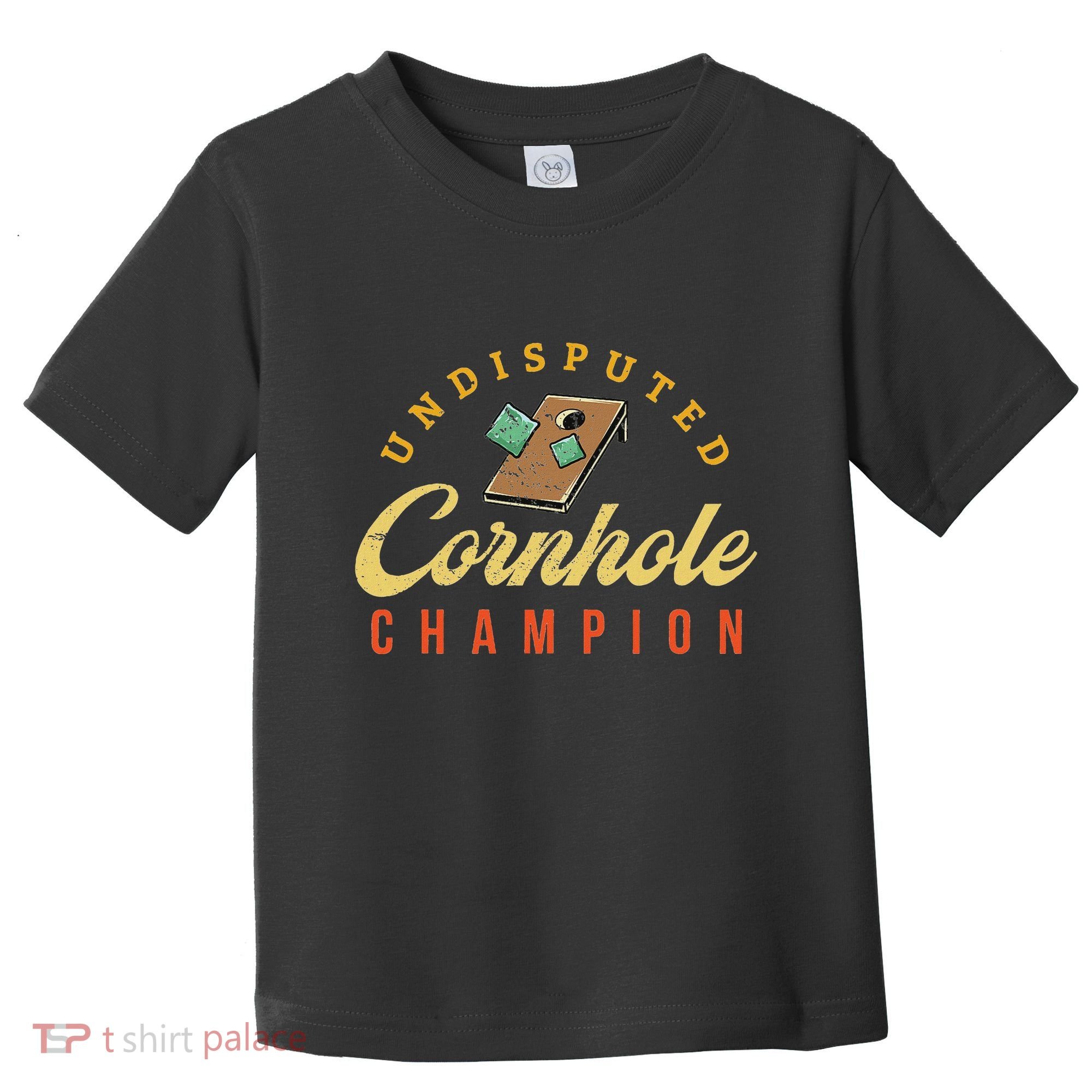 Tournament Win Cornhole Champion Corn Hole Champ Toss Game Toddler T-Shirt