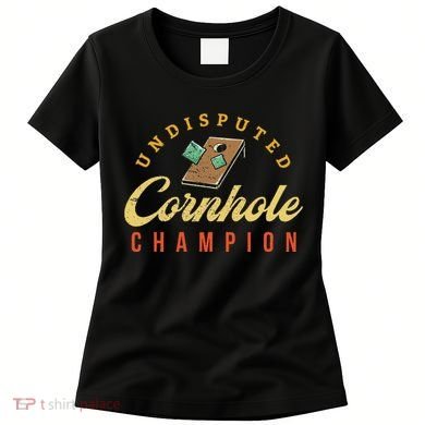 Tournament Win Cornhole Champion Corn Hole Champ Toss Game Women's T-Shirt