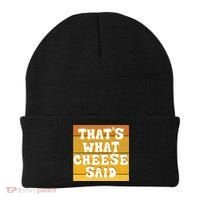 ThatS What Cheese Said Retro Wisconsin Cheese Pun Great Gift Beanie thumb 0