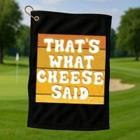 ThatS What Cheese Said Retro Wisconsin Cheese Pun Great Gift Golf Towel thumb 1