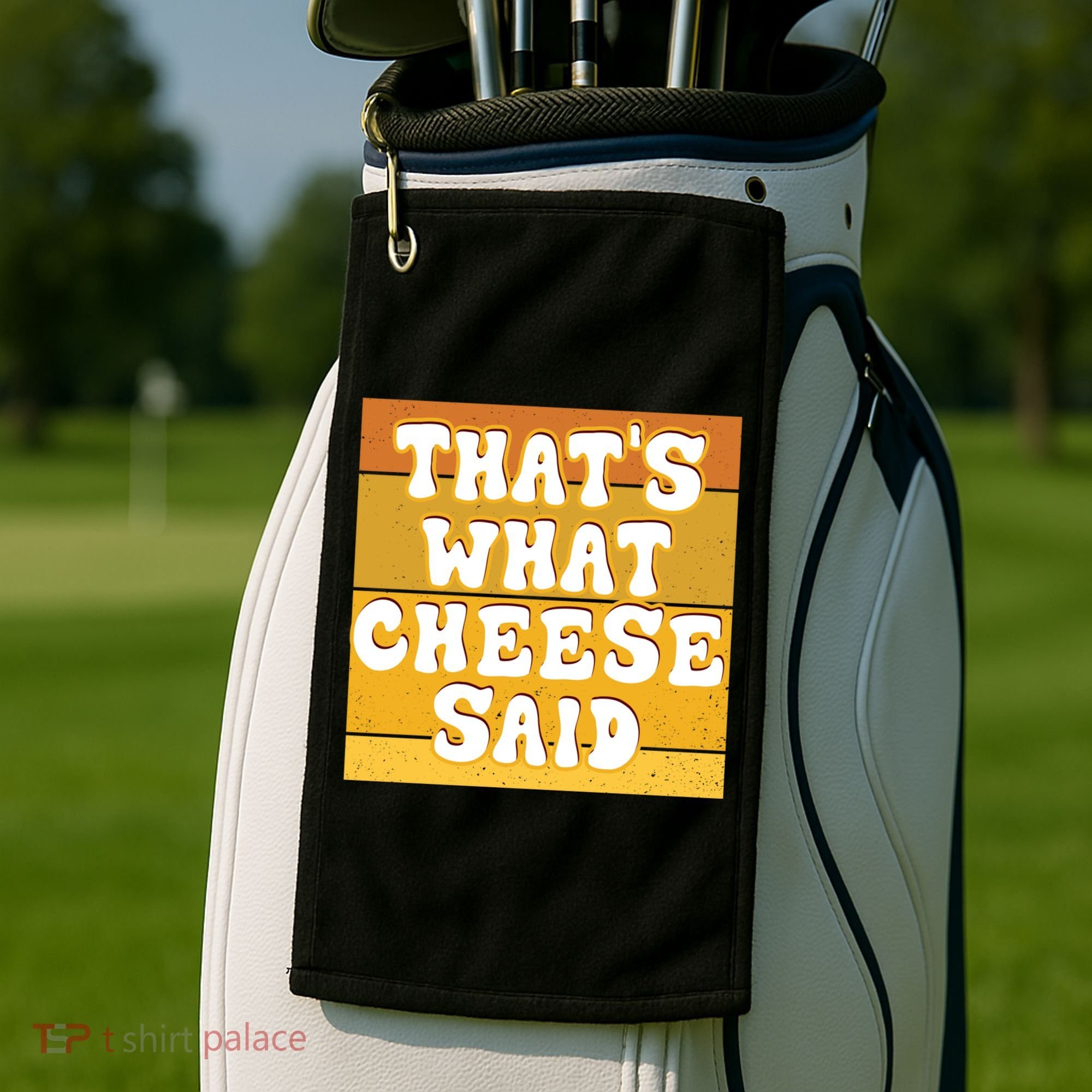 ThatS What Cheese Said Retro Wisconsin Cheese Pun Great Gift Golf Towel