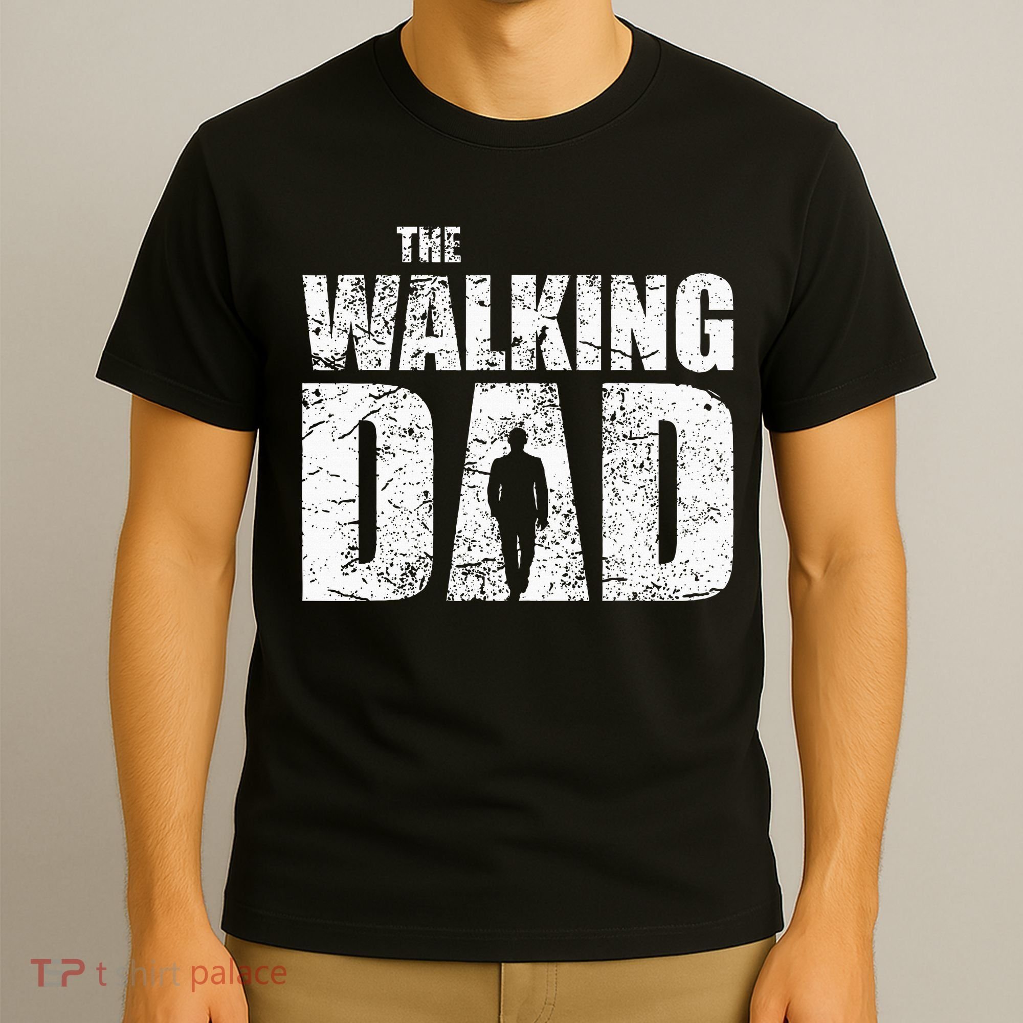 The Walking Dad Father Gifts Man Dead Retro Vintage Fun T-Shirt