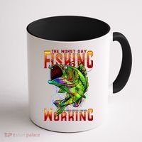 The Worst Day Fishing Is Better Than The Best Day Working Coffee Mug thumb 1