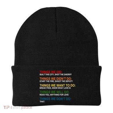 Things We Did Didn't Want Will Won't Do Beanie