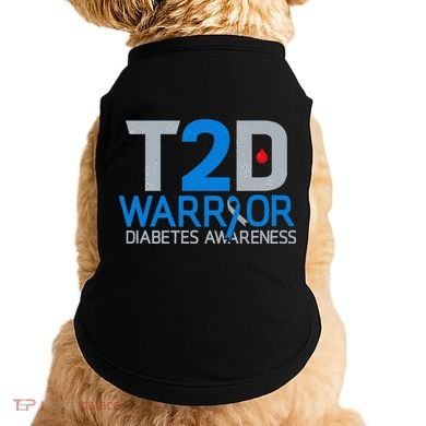 T2D Warrior Diabetes Awareness Type 2 Diabetic Fighter Doggie Tank