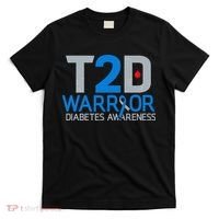 T2D Warrior Diabetes Awareness Type 2 Diabetic Fighter T-Shirt thumb 0