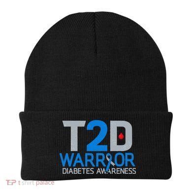 T2D Warrior Diabetes Awareness Type 2 Diabetic Fighter Beanie