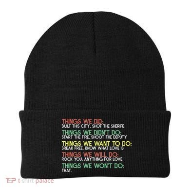 Things We Did Built This City Shot The Sherife Things We Beanie