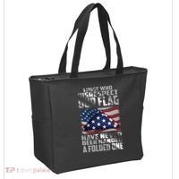 Those Who Disrespect Our Flag Have Never Been Handed A Folded One Tote Bag thumb 2