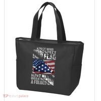 Those Who Disrespect Our Flag Have Never Been Handed A Folded One Tote Bag thumb 3