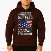 Those Who Disrespect Our Flag Have Never Been Handed A Folded One Hoodie thumb 2