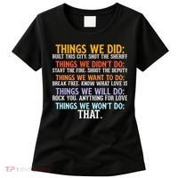 Things We Did Didn't Want Will Won't Do Sarcastic Funny Gift Women's T-Shirt thumb 0