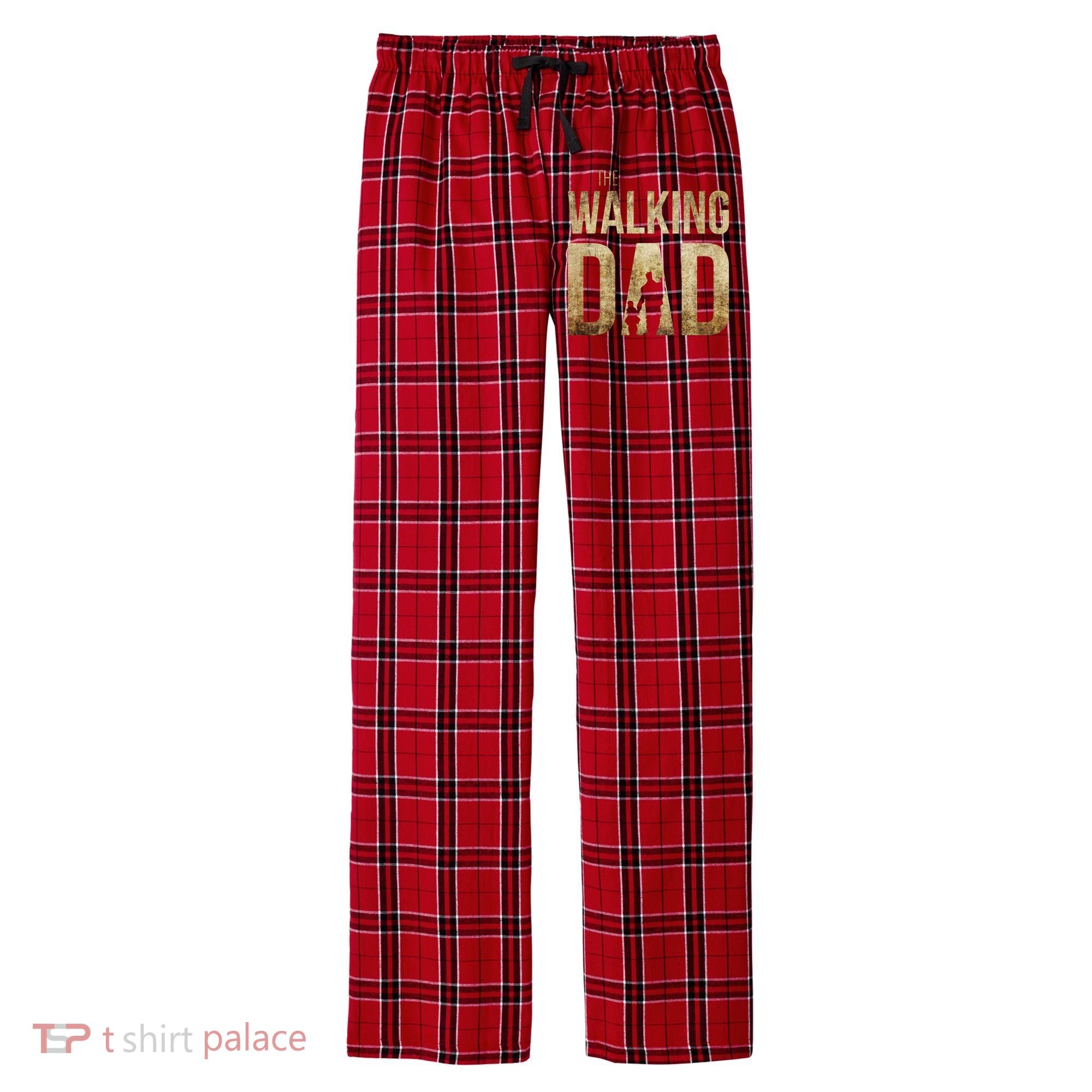 The Walking Dad Men's Flannel Plaid Pajama Pants
