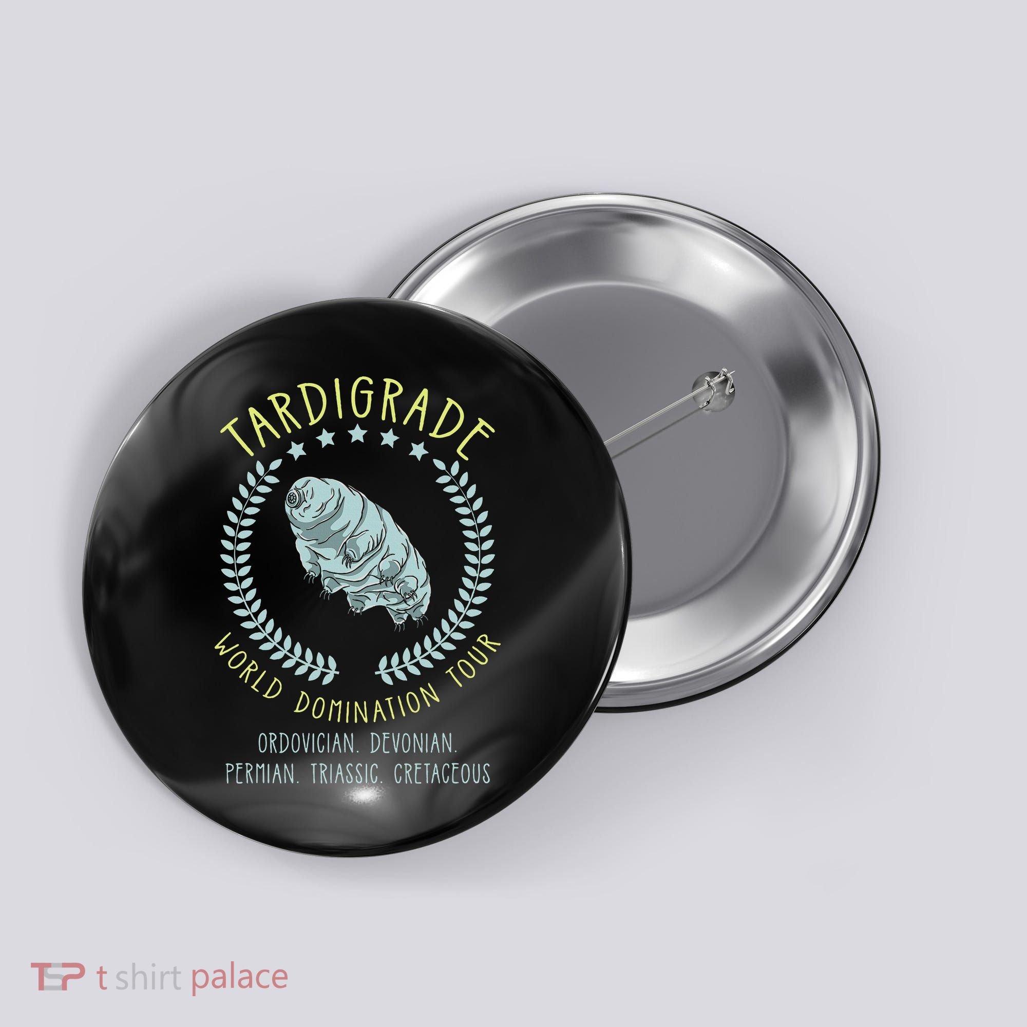 Tardigrade World Domination Microbiologist Gift Button