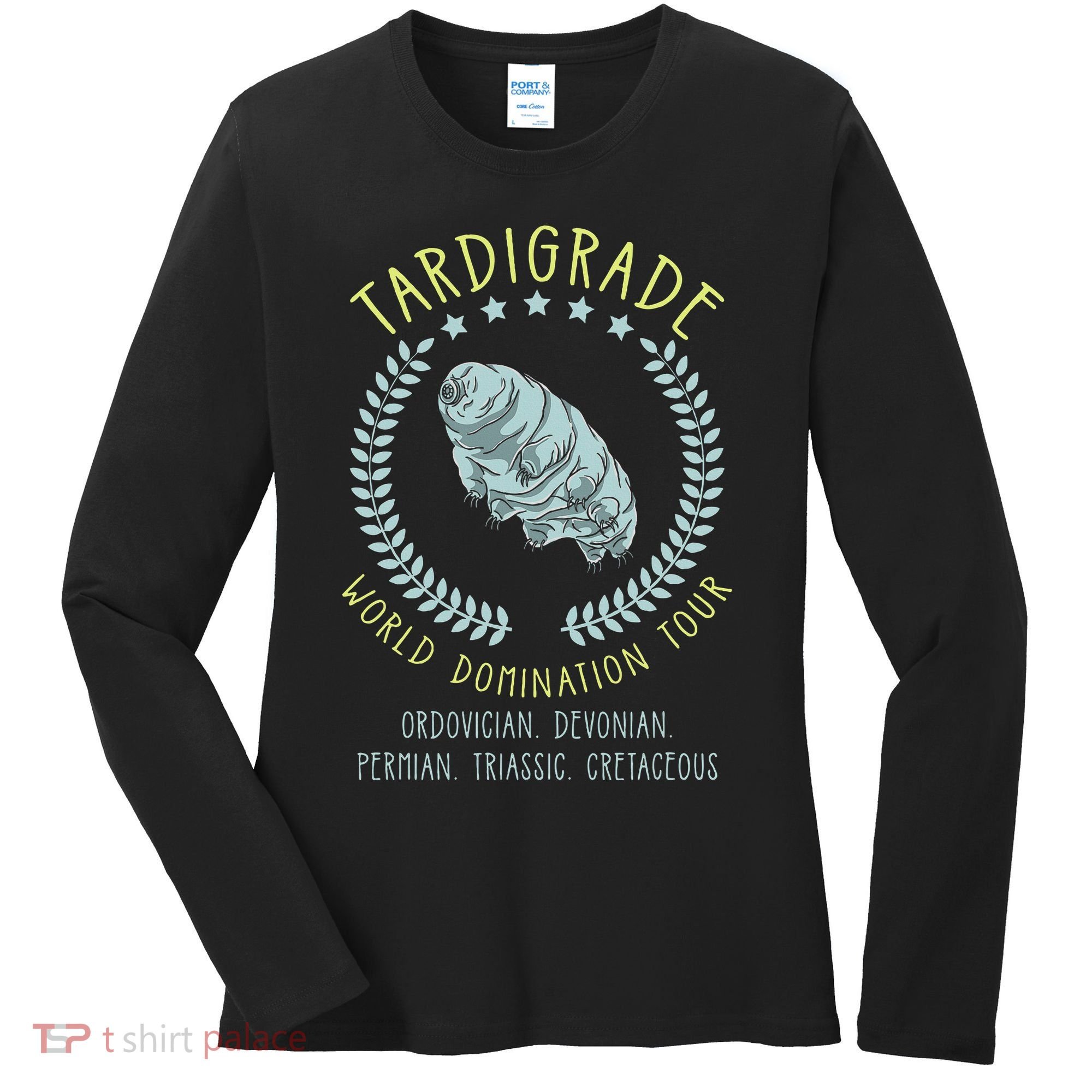Tardigrade World Domination Microbiologist Gift Women's Long Sleeve Shirt