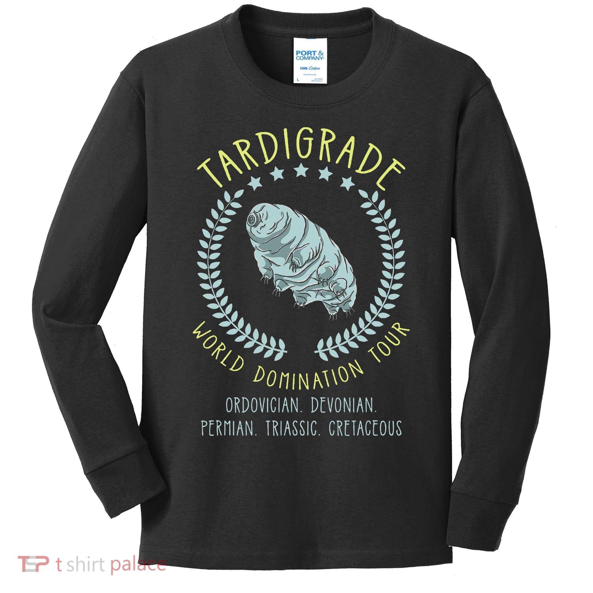 Tardigrade World Domination Microbiologist Gift Kids Long Sleeve Shirt