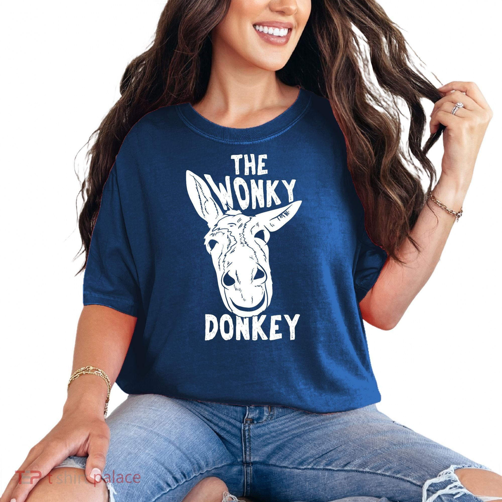 The Wonky Donkey Funny Donkey Lover Farm Animal Comfort Colors T-Shirt