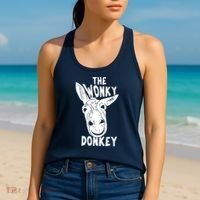The Wonky Donkey Funny Donkey Lover Farm Animal Women's Tank Top thumb 2