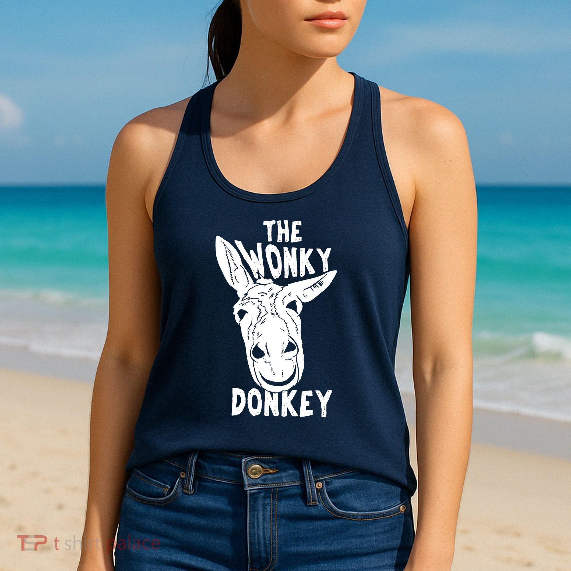 The Wonky Donkey Funny Donkey Lover Farm Animal Women's Tank Top