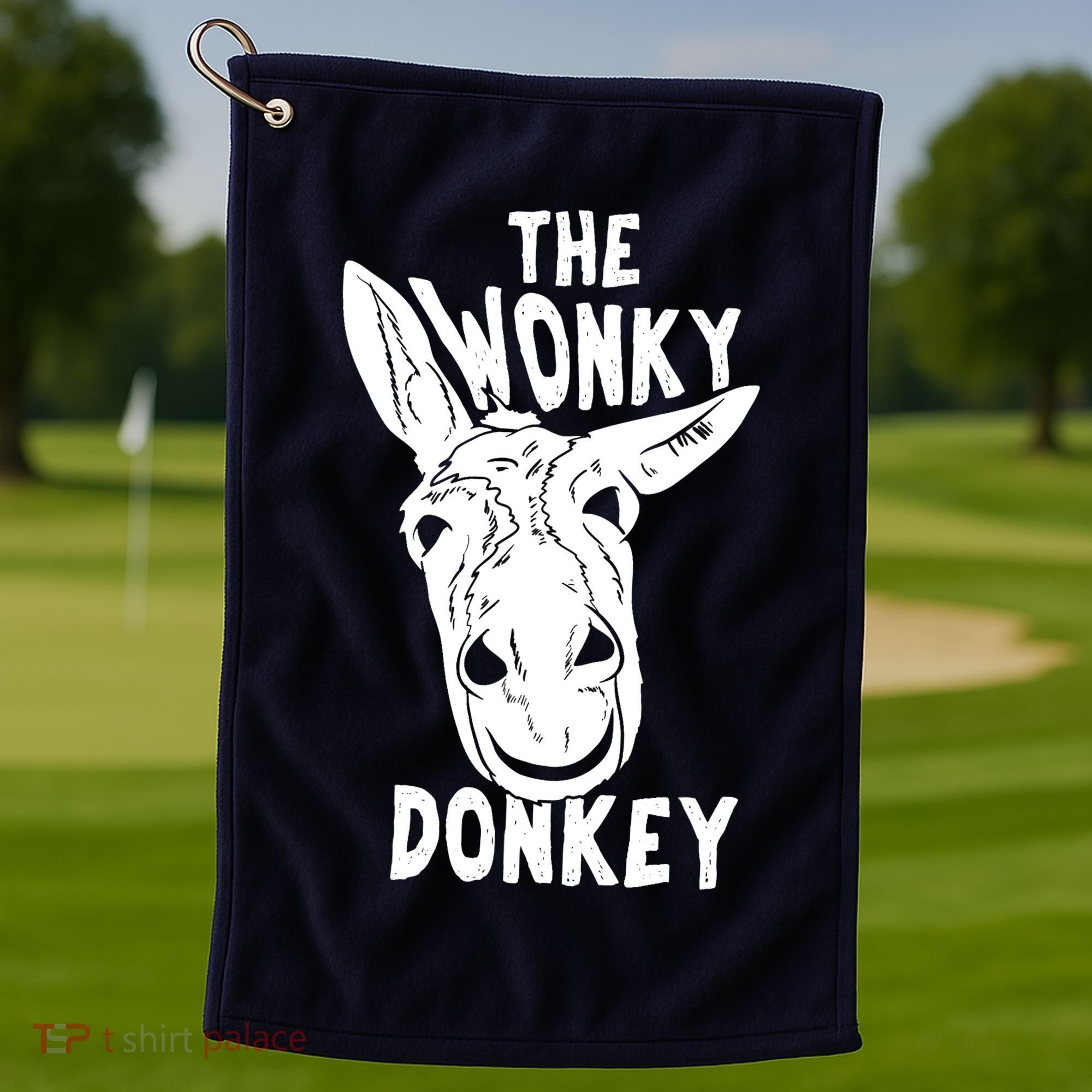 The Wonky Donkey Funny Donkey Lover Farm Animal Golf Towel
