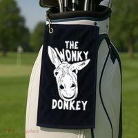 The Wonky Donkey Funny Donkey Lover Farm Animal Golf Towel thumb 2