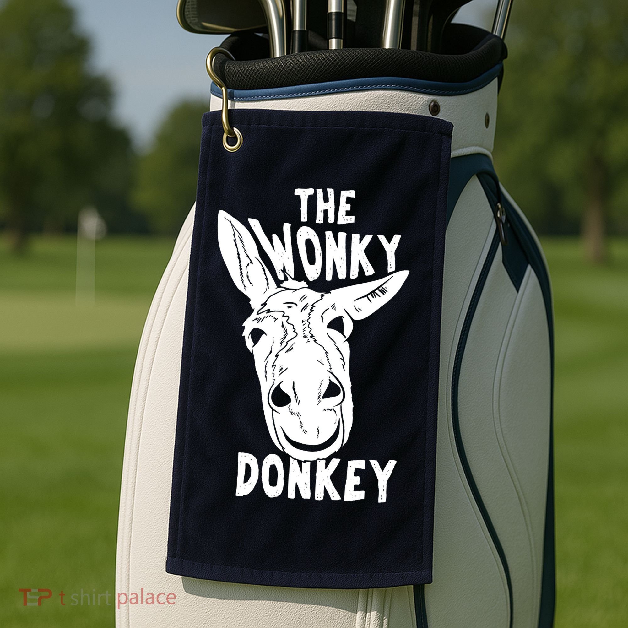 The Wonky Donkey Funny Donkey Lover Farm Animal Golf Towel