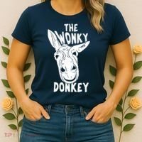 The Wonky Donkey Funny Donkey Lover Farm Animal Women's T-Shirt thumb 2