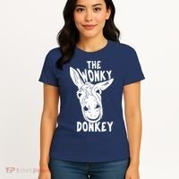 The Wonky Donkey Funny Donkey Lover Farm Animal Women's T-Shirt thumb 4