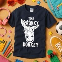 The Wonky Donkey Funny Donkey Lover Farm Animal Kids T-Shirt thumb 3