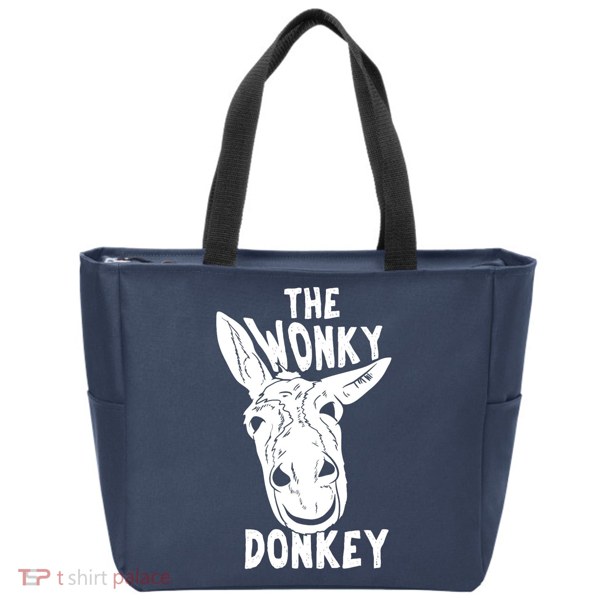The Wonky Donkey Funny Donkey Lover Farm Animal Tote Bag