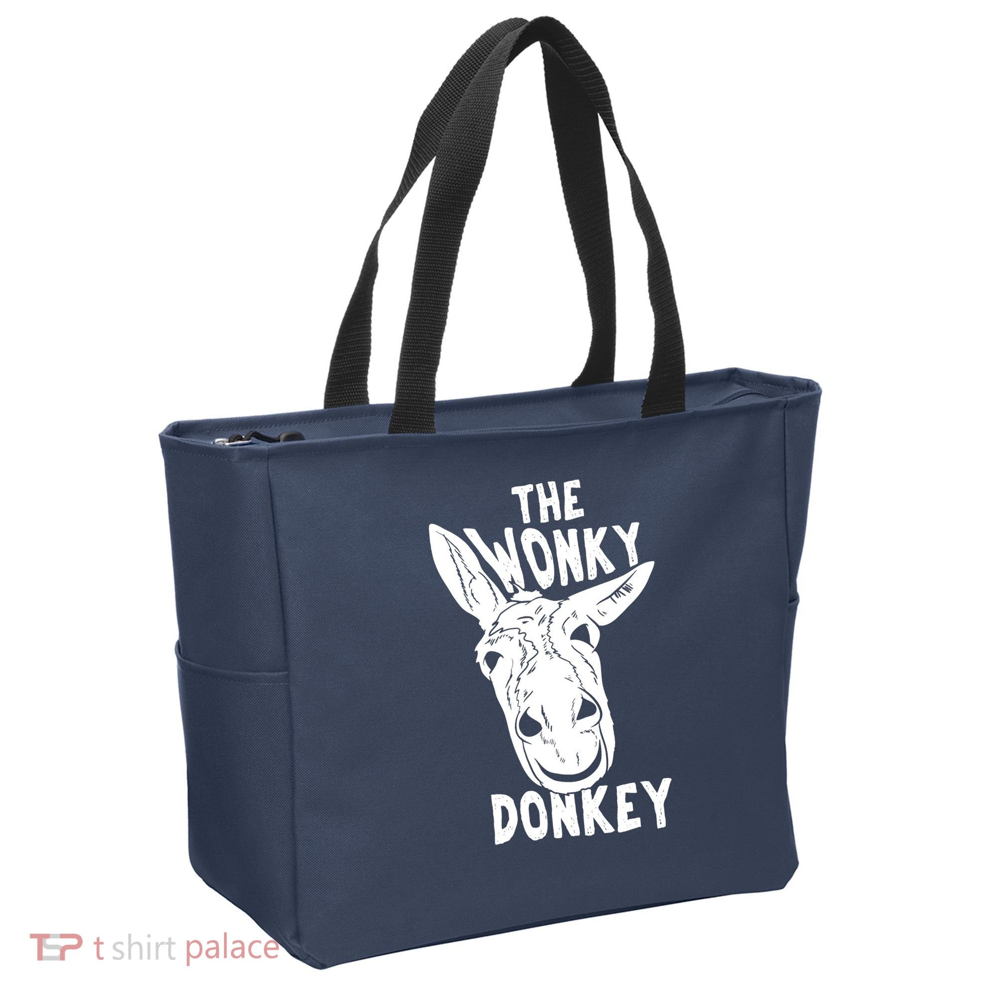 The Wonky Donkey Funny Donkey Lover Farm Animal Tote Bag