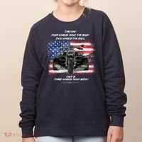 Three Wheels Do Both! USA Flags Trike Gift Women's Sweatshirt thumb 0