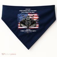 Three Wheels Do Both! USA Flags Trike Gift USA-Made Doggie Bandana thumb 0