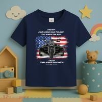 Three Wheels Do Both! USA Flags Trike Gift Toddler T-Shirt thumb 3