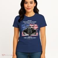 Three Wheels Do Both! USA Flags Trike Gift Women's T-Shirt thumb 4