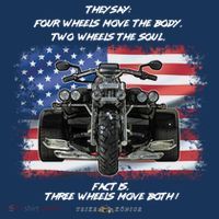 Three Wheels Do Both! USA Flags Trike Gift Kids Hoodie thumb 5
