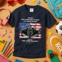 Three Wheels Do Both! USA Flags Trike Gift Kids T-Shirt thumb 3