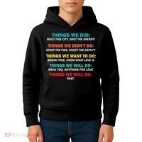 Things We Did Didn't Want Will Won't Do Kids Hoodie thumb 4