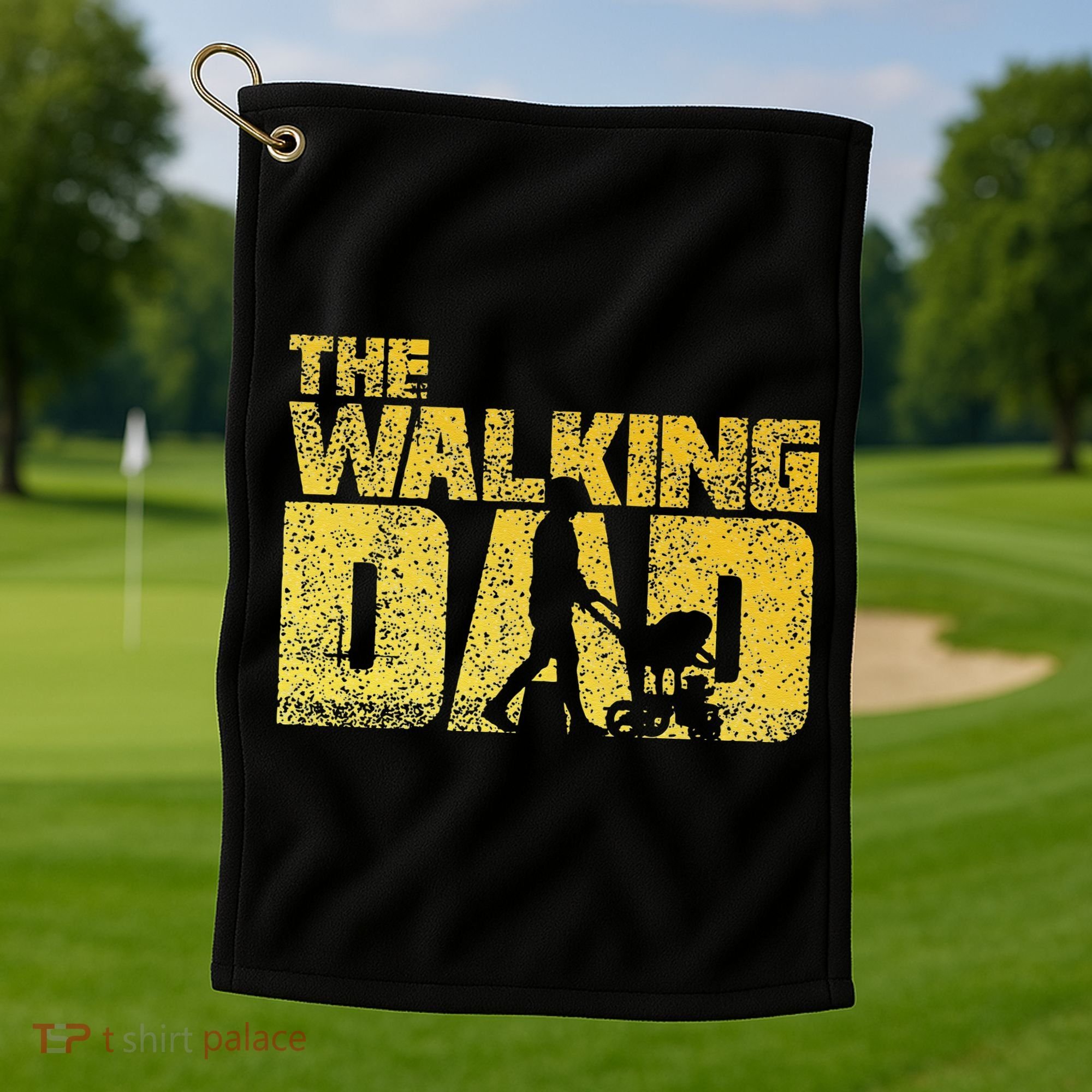 The Walking Dad Father Fathers Day Gift Golf Towel