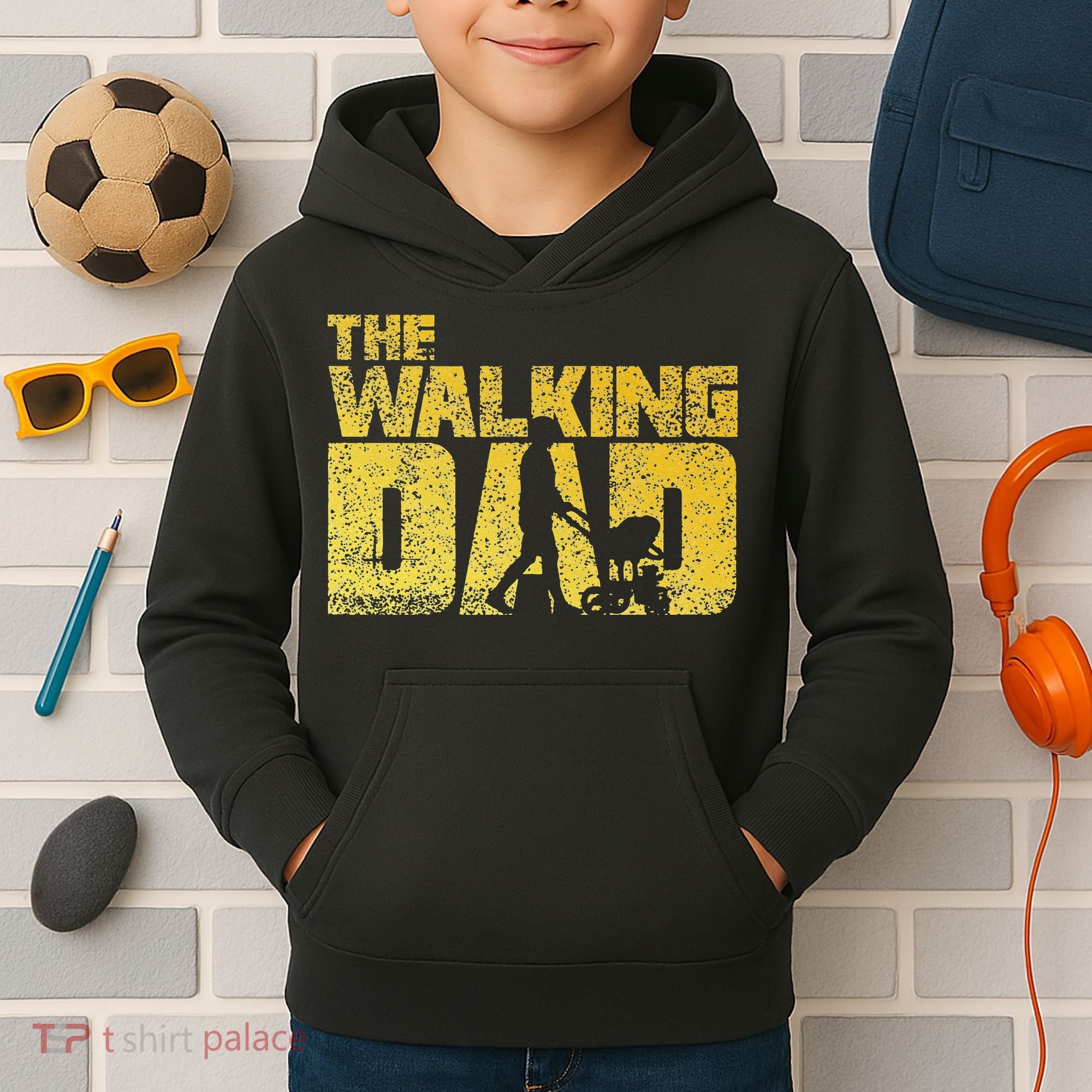 The Walking Dad Father Fathers Day Gift Kids Hoodie