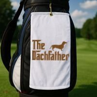 The Weiner Dog Father Funny Dachshund Golf Towel thumb 2