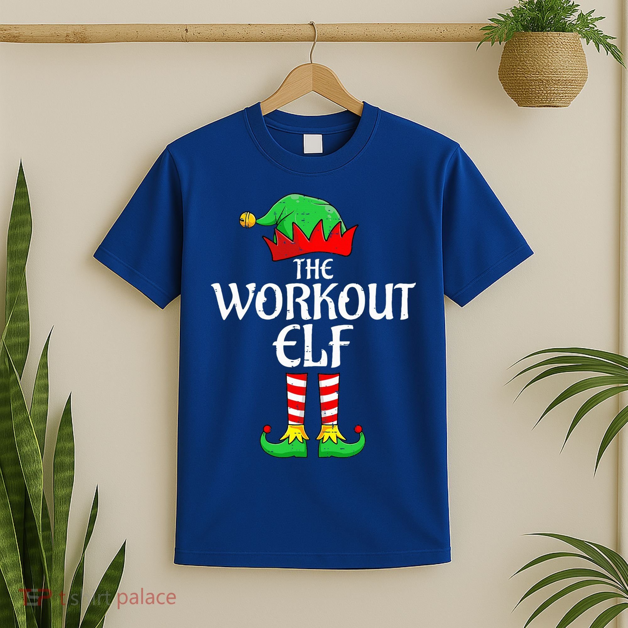 The Workout Elf Xmas Matching Christmas Family Pajama  T-Shirt