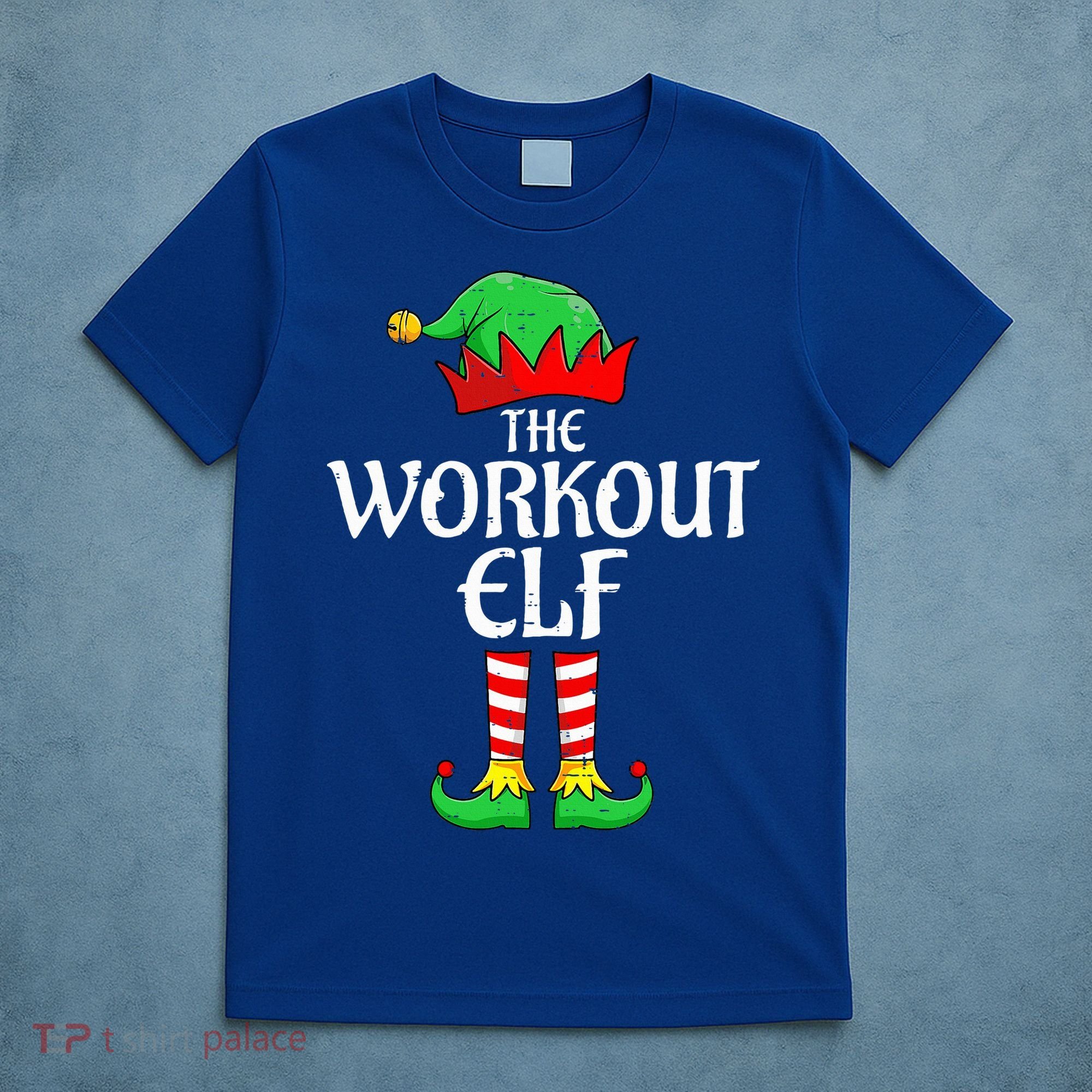 The Workout Elf Xmas Matching Christmas Family Pajama  T-Shirt