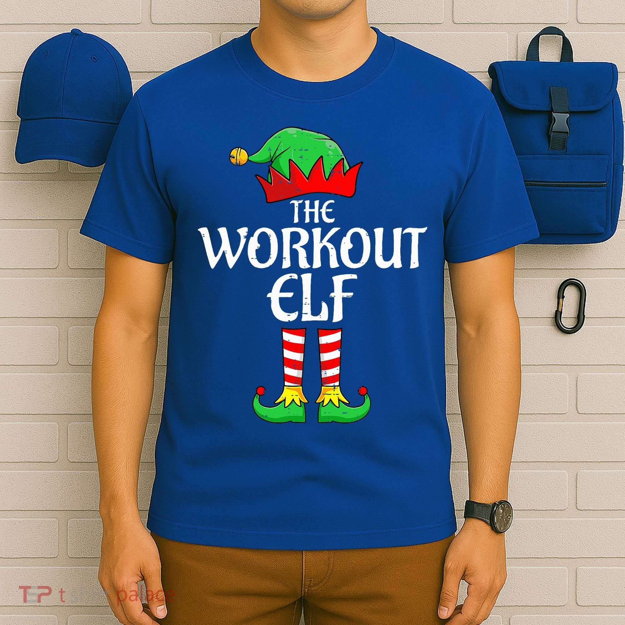 The Workout Elf Xmas Matching Christmas Family Pajama  T-Shirt