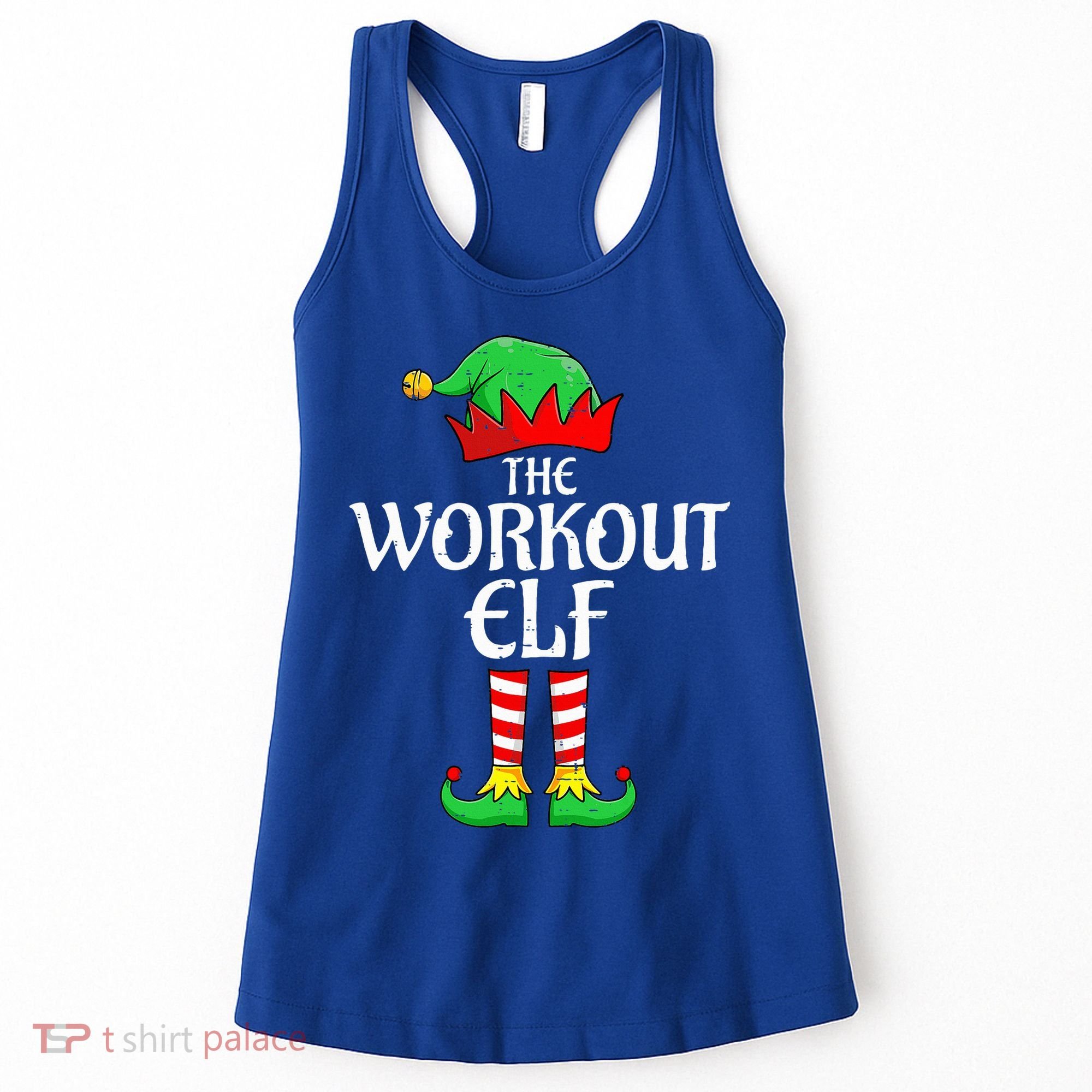 The Workout Elf Xmas Matching Christmas Family Pajama  Women's Tank Top