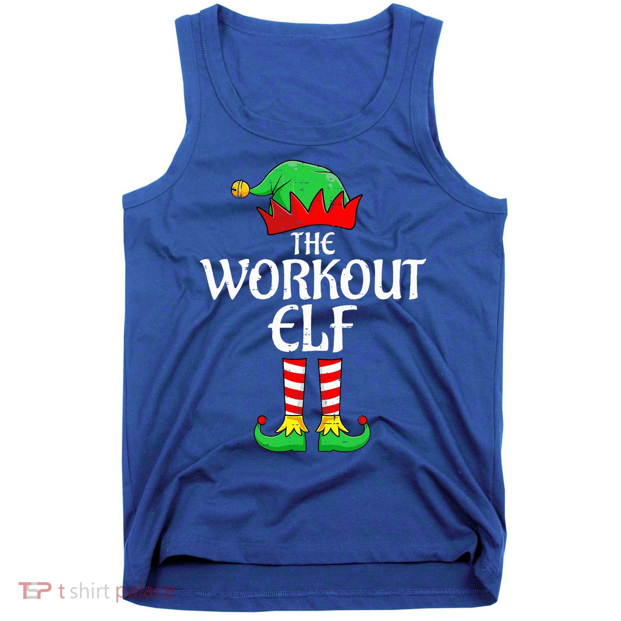 The Workout Elf Xmas Matching Christmas Family Pajama  Tank Top