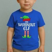 The Workout Elf Xmas Matching Christmas Family Pajama  Toddler T-Shirt thumb 2