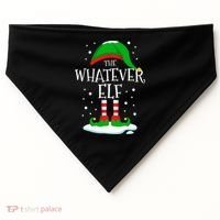 The Whatever Elf Christmas Family Matching Xmas Group Funny USA-Made Doggie Bandana thumb 0