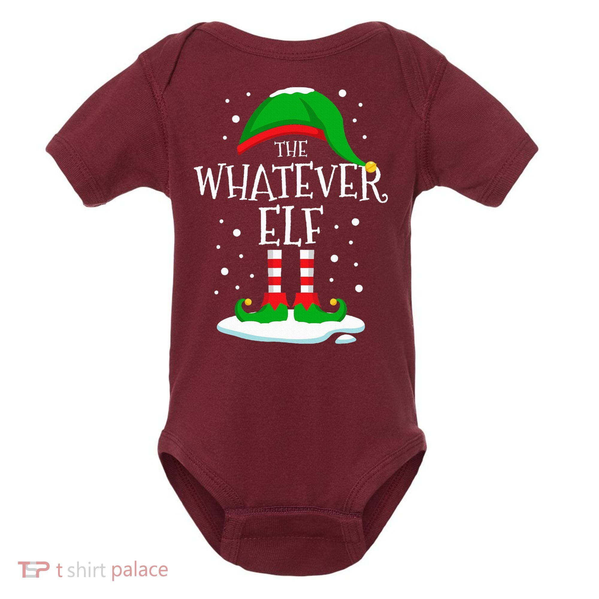 The Whatever Elf Christmas Family Matching Xmas Group Funny Baby Bodysuit